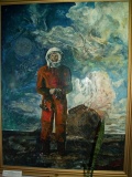 5-й зал. Картина «Возвращение Гагарина на землю», Автор Походаев Ю.А.